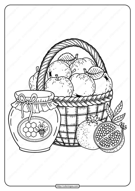 printable fall harvest  coloring page