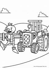 Bob Builder Coloring Pages Spud Travis Cartoon Kids Color Tractor Printable Character Book Print Part Sheets Fun Handcraftguide Drawing sketch template