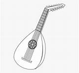 Instruments Lute Musical Coloring Indian Clipartkey sketch template