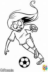 Soccer Girl Coloring Drawing Girls Futbol Pages Footballer Dibujos Drawings Para Colorear Jugando Niña Futbolista Chica El Player Football Dibujo sketch template