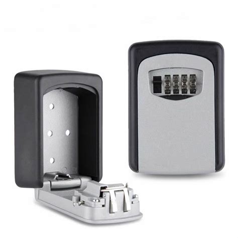 4 Digit Combination Key Storage Lock Box Indoor Outdoor Key Lock Box