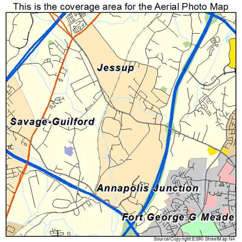 aerial photography map  jessup md maryland