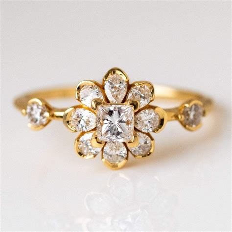 floral inspired engagement rings   perfectly  bloom