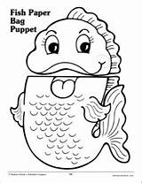 Bag Puppet Paper Puppets Printable Printables Fish Crafts Scholastic Patterns Pattern Craft Preschool Kids Templates Octopus Bags Sack Monster Jesus sketch template