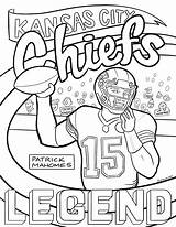 Chiefs Kansas Coloring Pages Mahomes City Color Kids Worksheet Print sketch template
