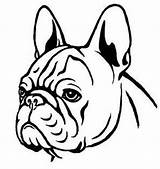 Bulldog French Drawing Outline Coloring Clipart Pages Dog Face Stencil Draw Easy Bulldogs Frenchie Frances Drawings Bull Animales Dibujo Tattoo sketch template