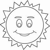 Coloring Sun Pages Book Summer sketch template