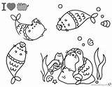 Pusheen Coloring Pages Mermaid Cat Beautiful Printable Line Drawing Color Print Kids Adults Bettercoloring sketch template