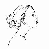 Bun Hair Pro Clipart Coloring Face Female Drawing Woman Beautiful Clip Pages Template Getdrawings Clipground Sketch sketch template