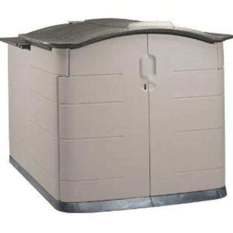 rubbermaid  lid storage shed  grey roof