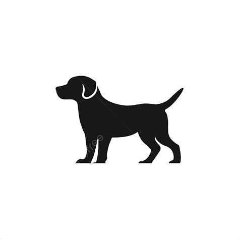 red dog logo silhouette transparent background dog logo design vector