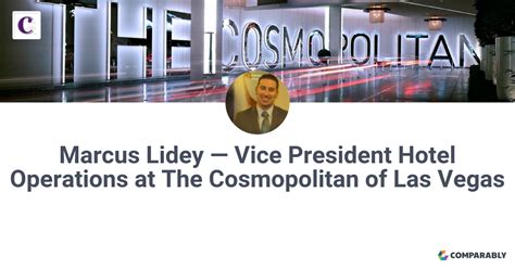 marcus lidey vice president hotel operations   cosmopolitan