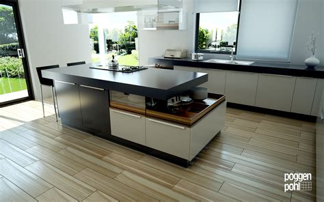 modern kitchen design  modo  behance
