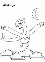 Lugia Pokemon Coloring Pages Printable Color Cartoons sketch template