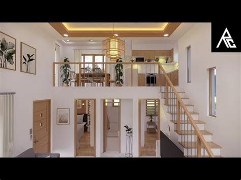 modern  bedroom loft type tiny house design idea  meters  hd vdeo