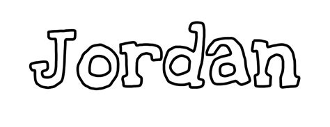 nome jordan semplice da colorare disegni da colorare