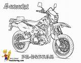 Coloring Motorbike Supermoto Motocross 123dessins Yescoloring Awake Dreamin Motorbikes Gratuitement sketch template