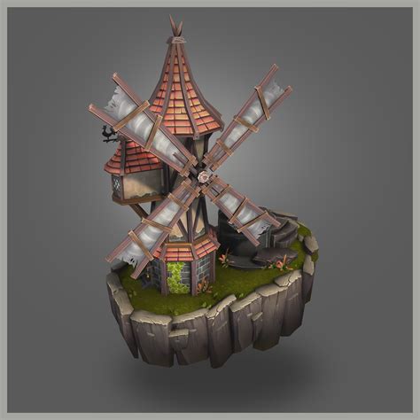 artstation medieval windmill