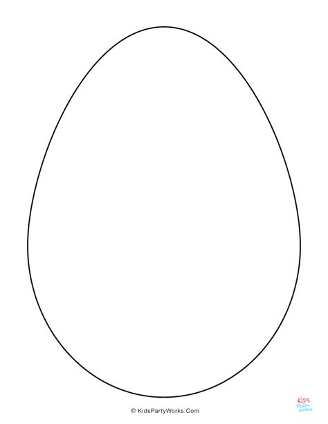 large easter egg template