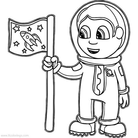 cartoon astronaut  planets coloring pages xcoloringscom
