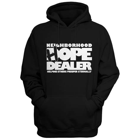 hope dealer hoodie black  black neighborhood hope dealer