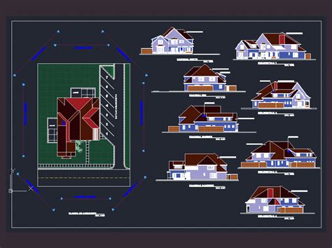 american style house dwg full project for autocad designs cad