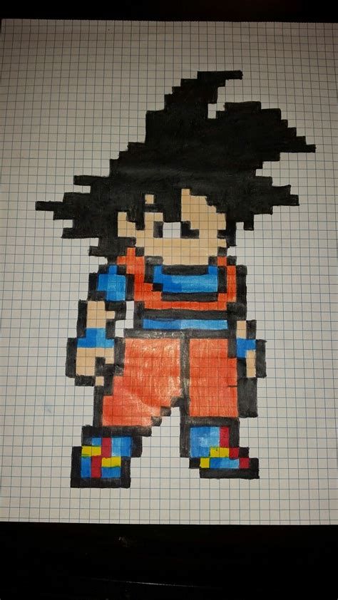 Goku Pixel Art Pixel Art Sangoku Pixel Art Pixel Art Facile