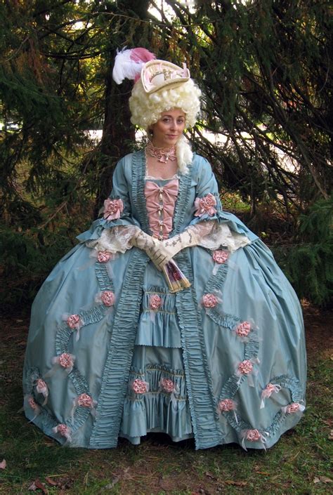 Seafoam And Pink Robe A La Francaise Worn By Alisa As Marie Antoinette