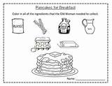 Coloring Breakfast Pancakes Pages Wordless Book Element Tpt Fun Kids sketch template