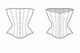 Corset Flat Drawings Sketches sketch template