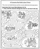 Jesus Heals Centurion Servant Bible Coloring Kids School Activities Sunday Pages Crafts Craft Search Cornelius Heal Activity Lessons Maze Gideon sketch template