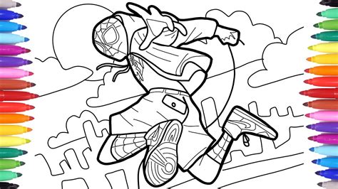 spider man   spider verse coloring pages   draw spiderman