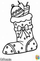 Navidad Para Calcetines Dibujo Colorear Dibujos Navideños Desde Guardado Botas sketch template