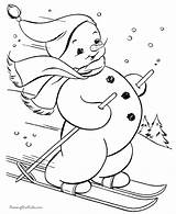 Coloring Snowman Pages Christmas Skiing Printable Winter Kids Color Online Print Clipart Vintage Library Ausmalbilder Schneemann Di Para Gif Popular sketch template
