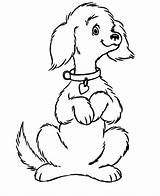 Coloring Pages Cute Dog Dogs Printable Color Sheet Kids sketch template