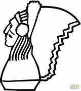 Penacho Dibujo Indianer Penachos Touca Colorir Headdress Template Desenhos Clipartmag Colorironline sketch template