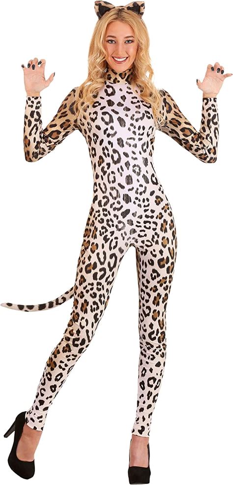 Women S Leopard Catsuit Costume Sexy Leopard Cheetah Halloween Costume
