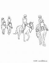 Riding Horse Coloring School Pages Horses Color Print Realistic Kid Riders Online sketch template