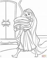 Rapunzel Coloring Tangled Pages Disney Princess Drawing Printable Supercoloring Book Kids Boys Print Tower Paper Frozen Anime sketch template
