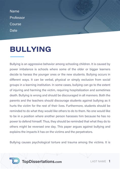 write  perfect bullying essay topdissertations