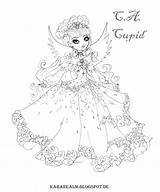 Ever After High Coloring Pages Kara Realm Book Monster Cartoon Dolls sketch template