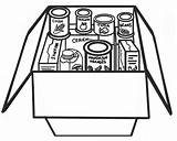 Canned Pantry Coloringhome Bank sketch template