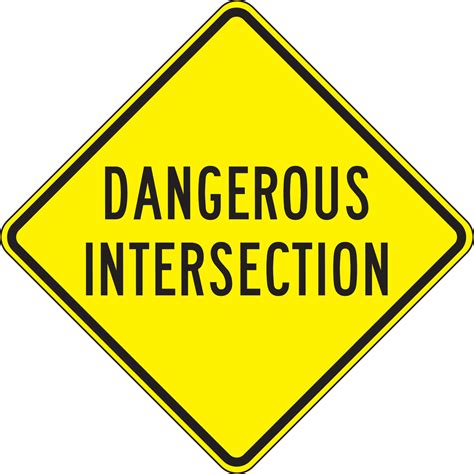 intersection sign dangerous intersection frwra