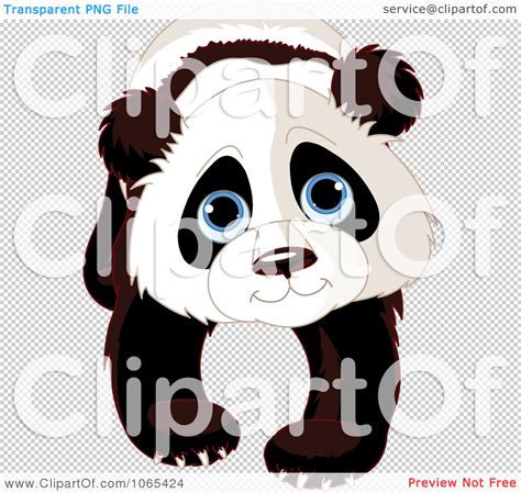 Clipart Cute Panda Walking Forward Royalty Free Vector Illustration