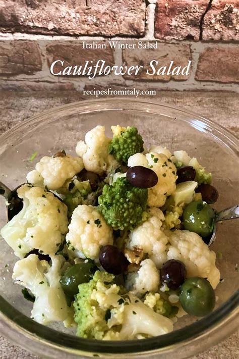 cauliflower salad italian winter salad recipes  italy