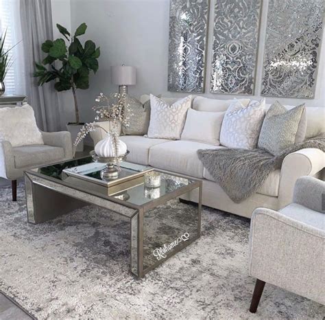 silver decor silver living room decor silver living room glam living room