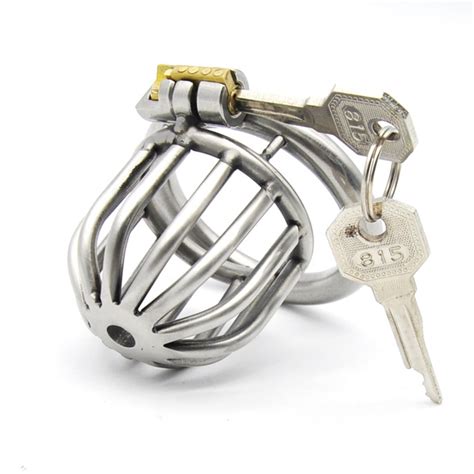 304 stainless steel cock cage male chastity device penis rings with