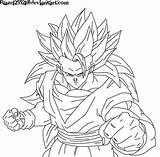 Coloring Goku Saiyan Super Pages Ssj3 Library sketch template