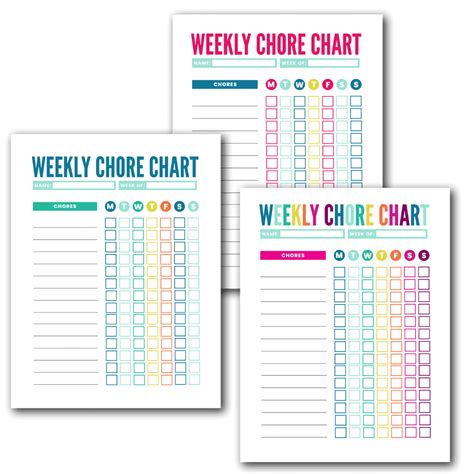 printable customizable chore chart  kids  incremental mama