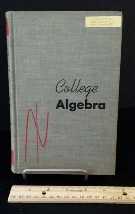 college algebra  cameron  browne vintage math textbook book